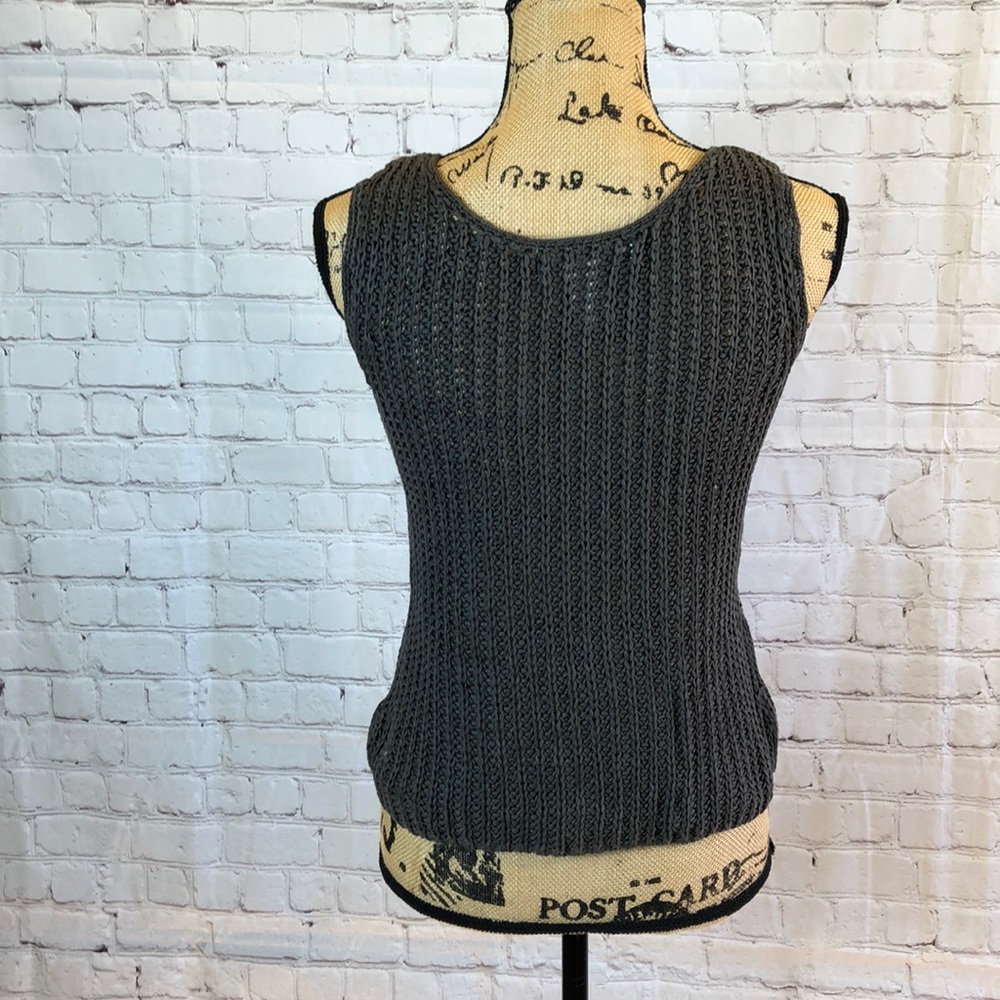 Jones New York Graphite Knit Sleeveless Tank Top Large - Picture 3 of 5